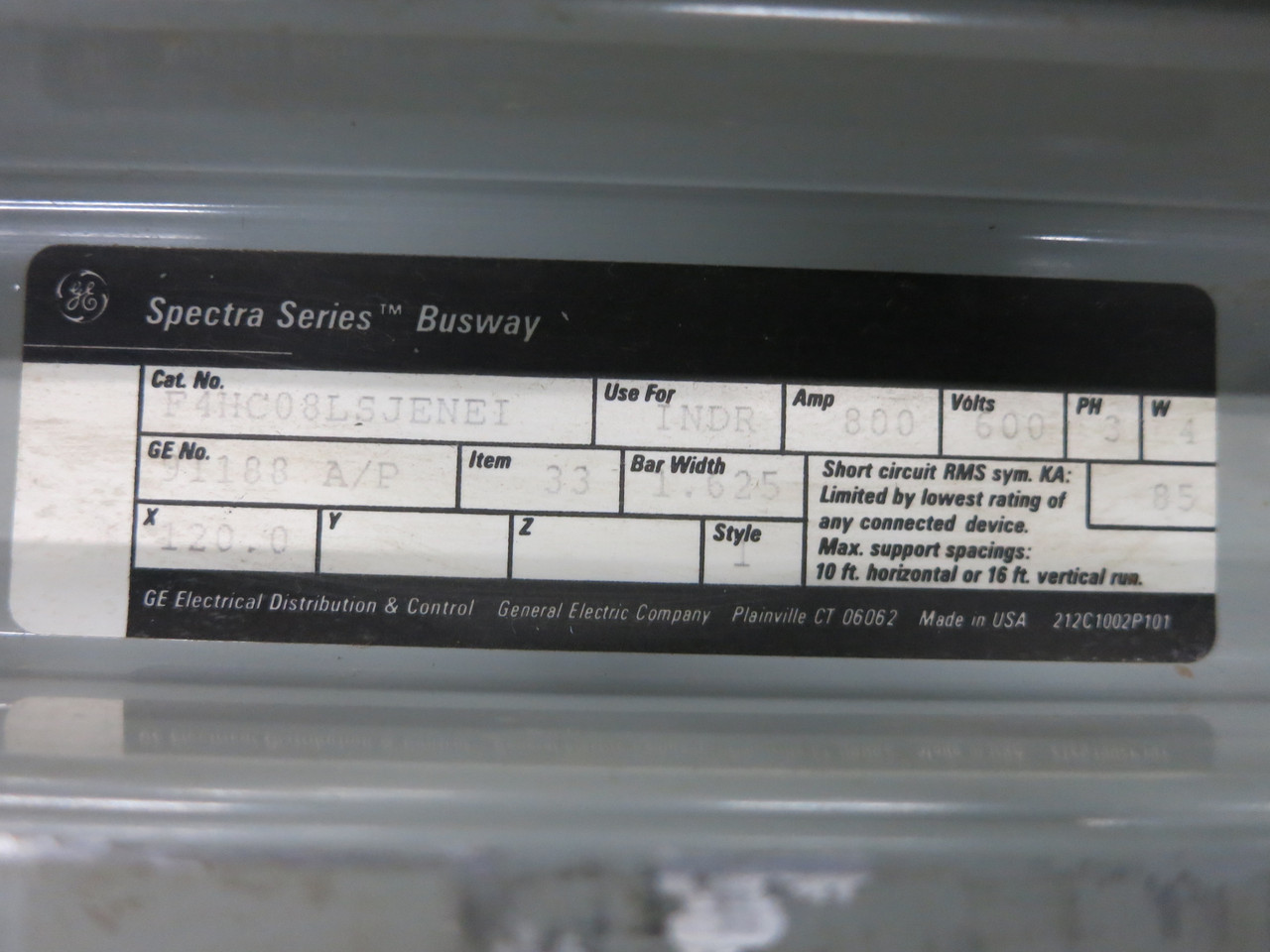 GE Spectra Busway 800A 120